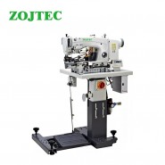 Lockstitch and chainstitch hemming for trouser bottoms machine (trouser-curling machine)